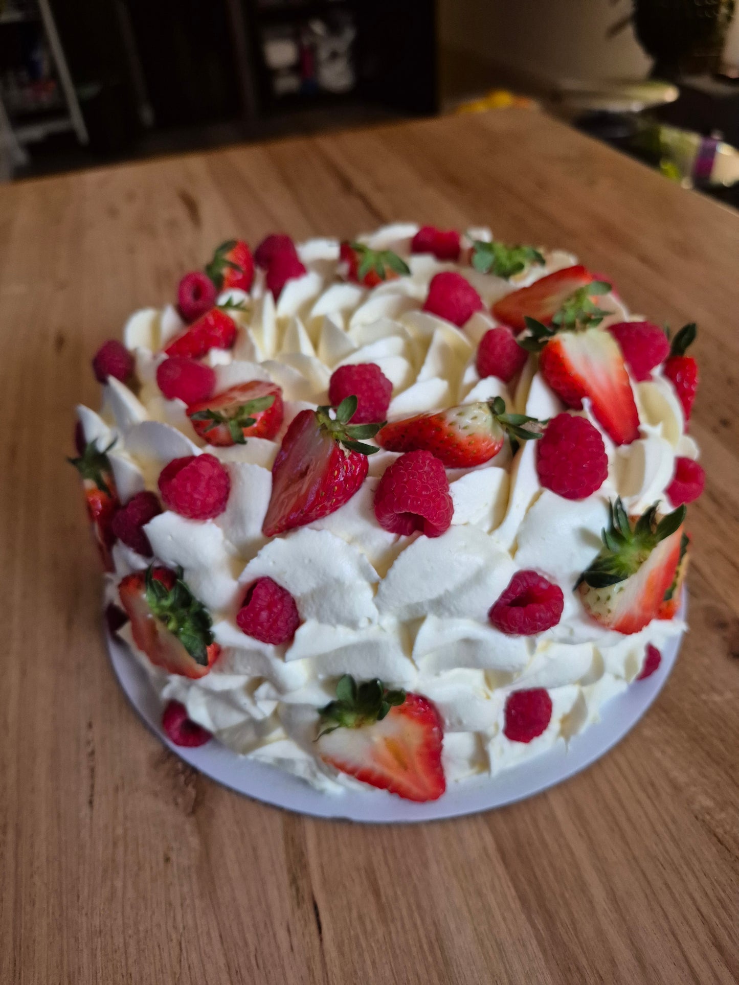 Strawberry and Marshmallow Cream Sponge