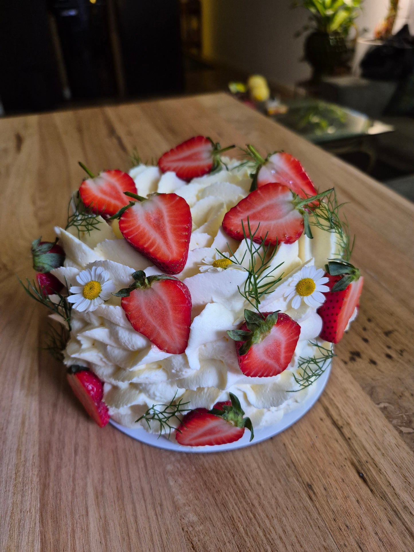 Strawberry and Marshmallow Cream Sponge